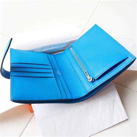 hermes bearn wallet electric blue|bearn compact wallet.